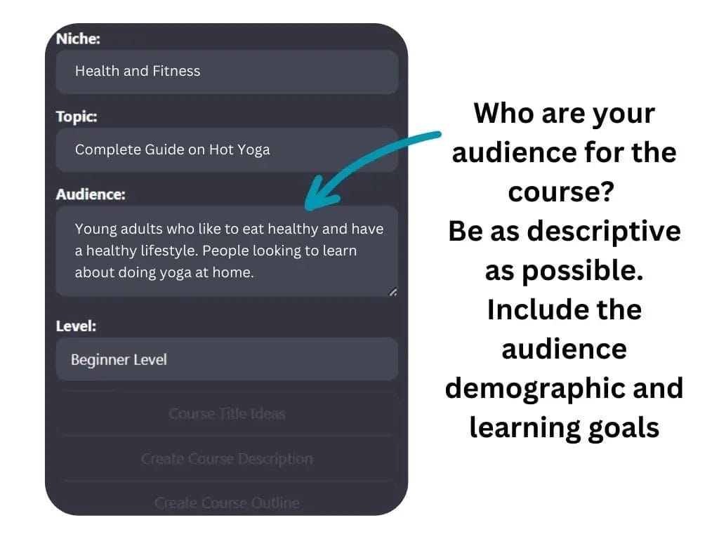 Audience - Course Creator Toolkit