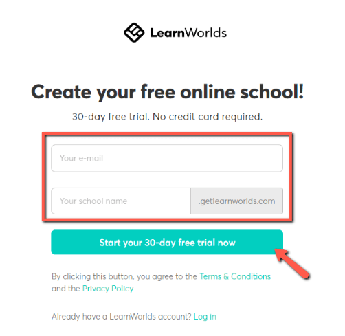 LearnWorlds Pricing - Free Trial