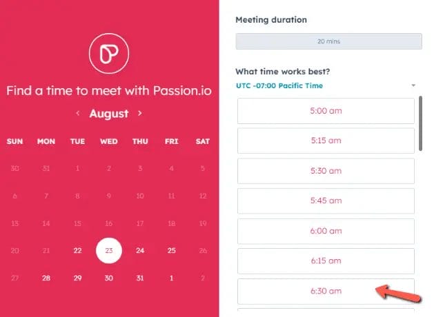 Passion io Pricing - Setting Up a Call