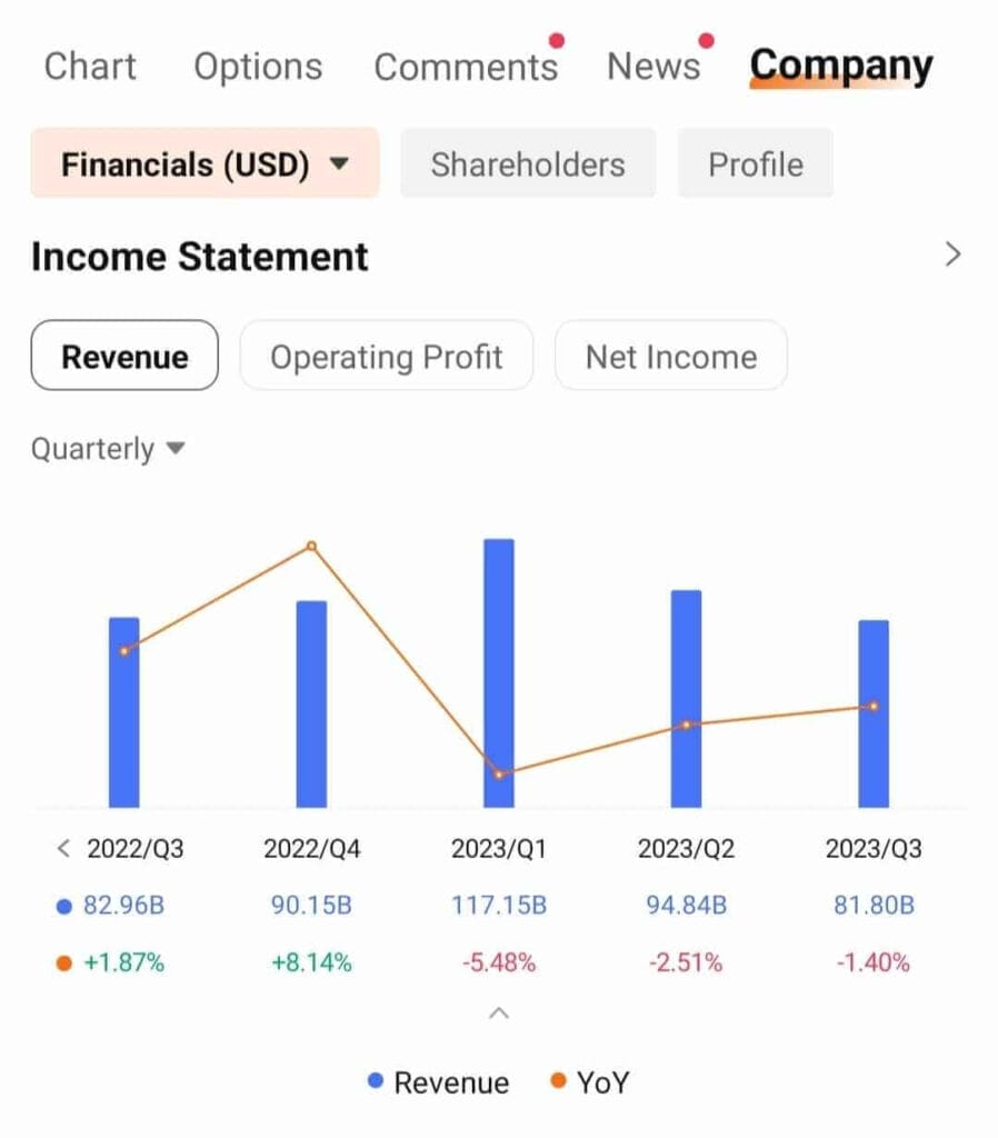 Company Info - Financial Statements - Income Statement