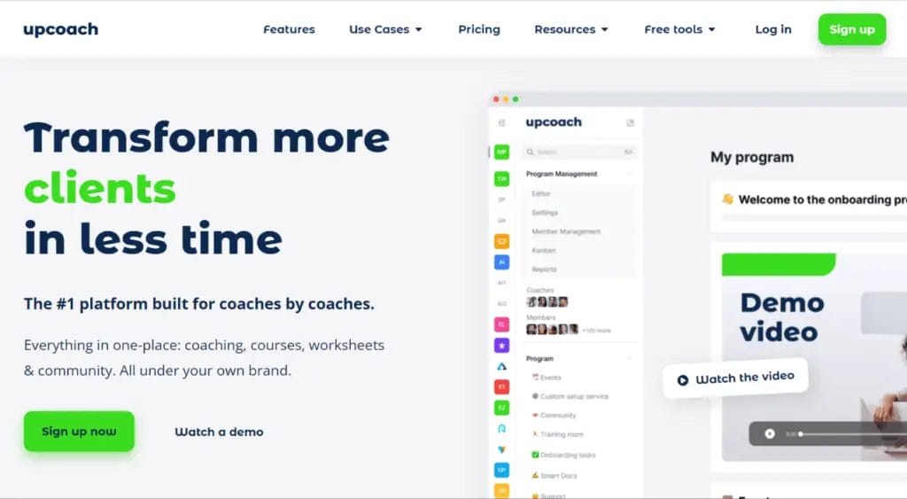 UpCoach - Homepage
