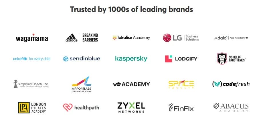 LearnWorlds - Free Trial - Trusted by Leading Brands