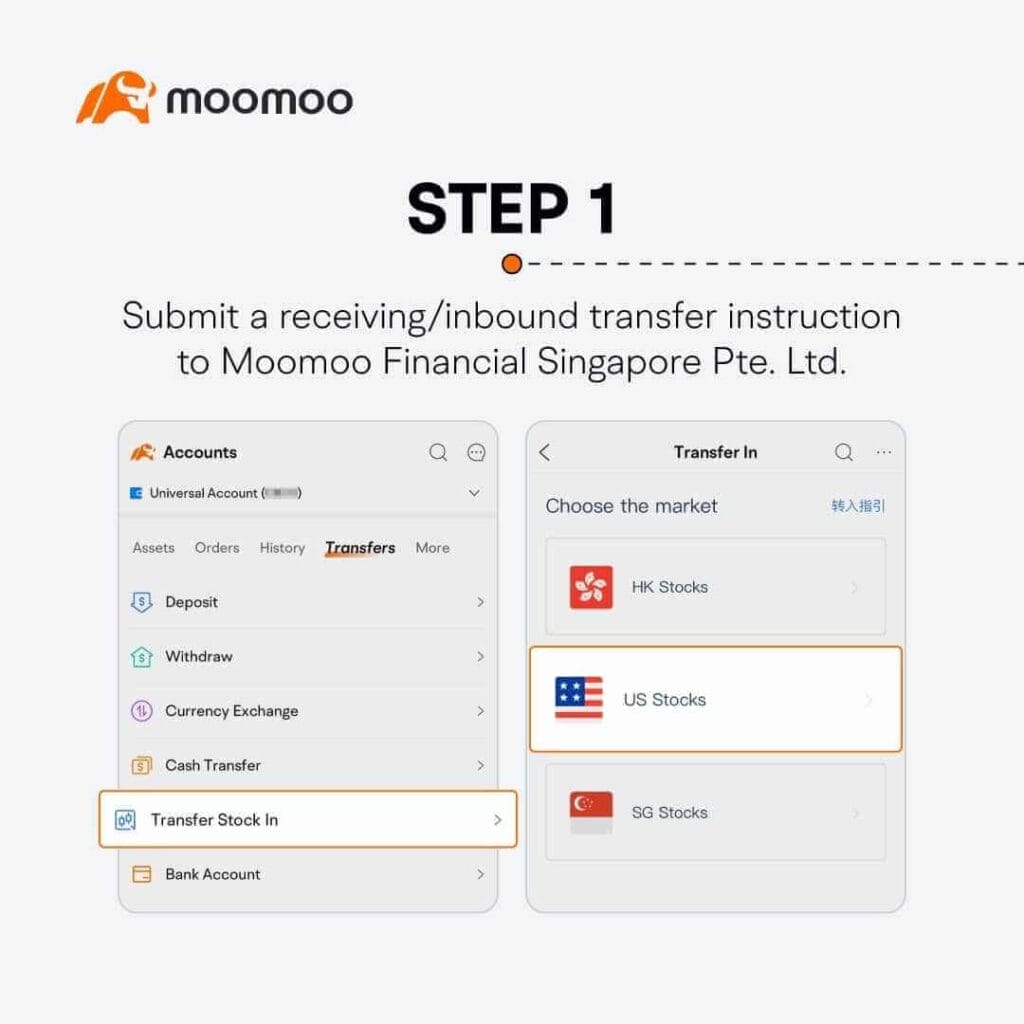 Moomoo Stock Transfer - Step 1