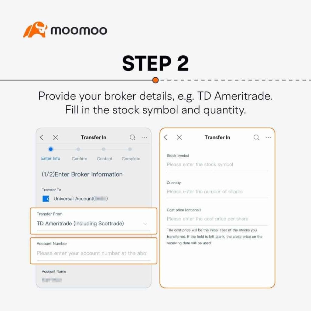 Moomoo Stock Transfer - Step 2