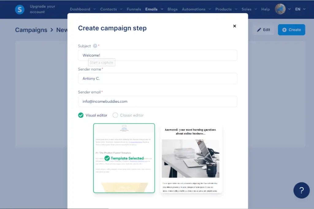 Systeme.io Email Campaigns