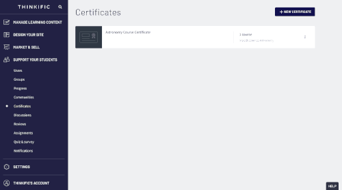 ThinkiFic - Certificate - Enable 2