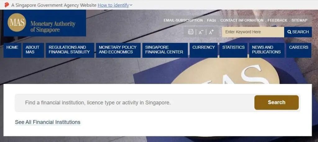 MAS Licence Search