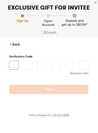 Moomoo Signup Steps Step 2.1 Exclusive Gift Sign up