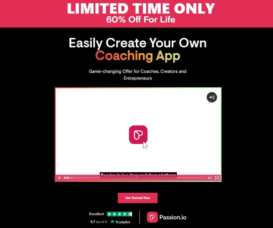 Passion.io Pricing Plan - Ultimate Plan Lifetime 60 Percent Off Discount (Exclusive Discount) Homepage