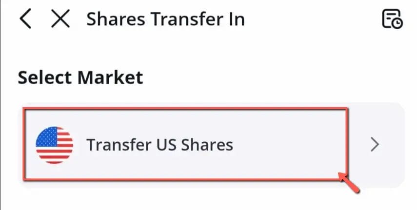 Webull Transfer Stocks - Transfer US Shares