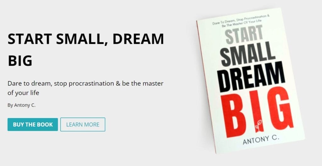 Start Small, Dream Big Sales Page